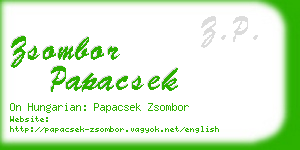 zsombor papacsek business card